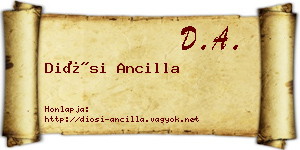 Diósi Ancilla névjegykártya
